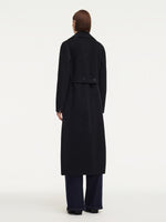 Cashmere Wool Blend Notched Collar Double-Faced Women Overcoat GOELIA
