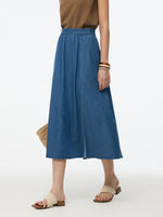 Tencel Blend Denim Women A-Line Skirt GOELIA