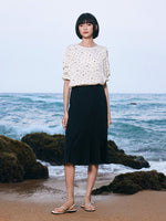 Round Neck Polka Dots Women Blouse GOELIA