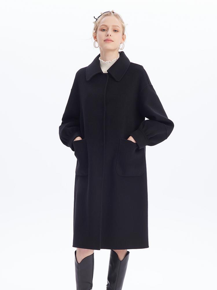 Tencel Woolen Reversible Women Coat GOELIA