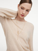100% Cashmere Rhinestone Women Sweater GOELIA