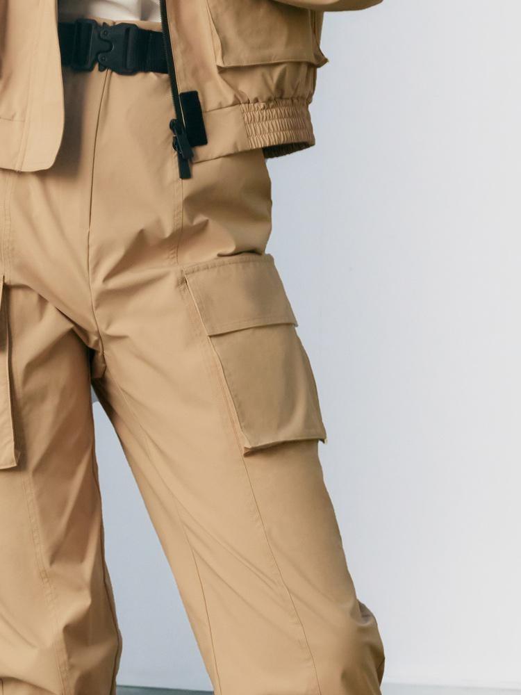 Khaki Street-Style Leisure Pants GOELIA