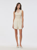 Stretch Elastic Waist A-Line Women Shorts GOELIA