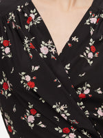 [Preview] 16MM Mulberry Silk Floral Print Women Maxi Wrap Dress GOELIA
