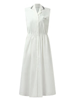 Cap Sleeve Women Gathered Waist Maxi Dress GOELIA