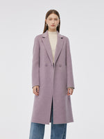 100% Wool Double-Faced Slim Fit Women Overcoat GOELIA