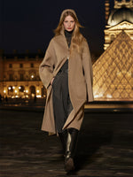 100% Cashmere Hooded Unisex Overcoat GOELIA