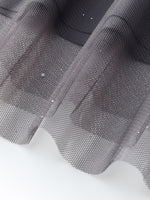 Mesh Elastic Waist Sequins Pleated Women Skirt GOELIA