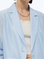 Tencel Linen Blend 3/4 Sleeves Women Blazer GOELIA