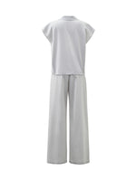 Tencel Linen Blend Top And Pants Two-Piece Set GOELIA