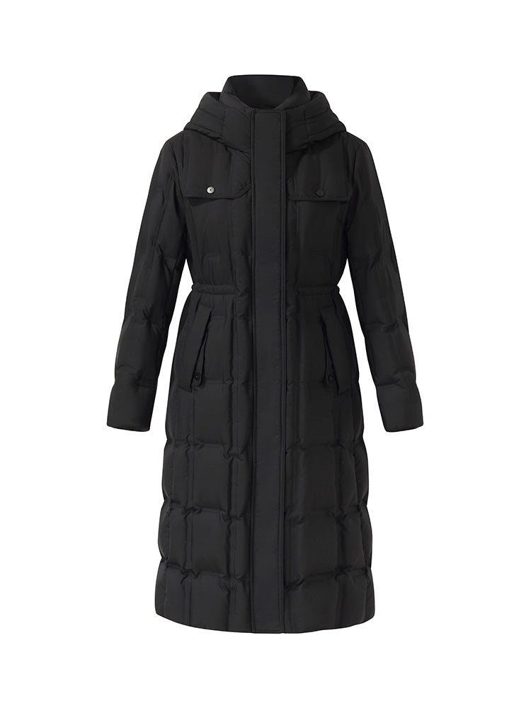 Longline Hooded Goose Down Coat GOELIA