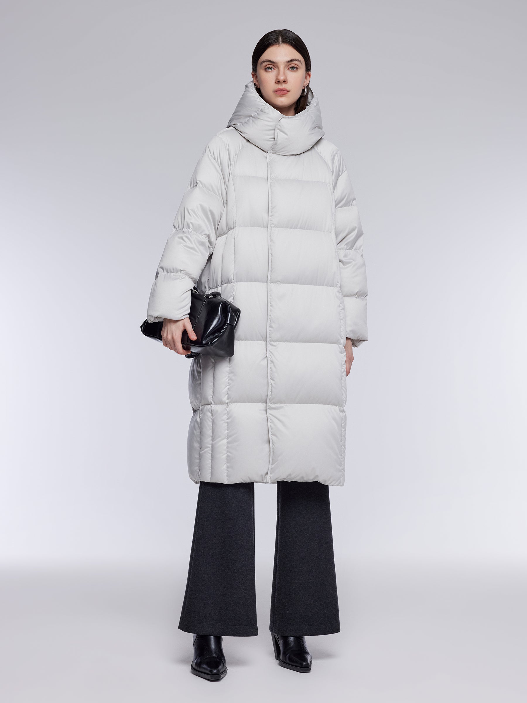 [Preview] Hooded Goose Down Unisex Overcoat GOELIA