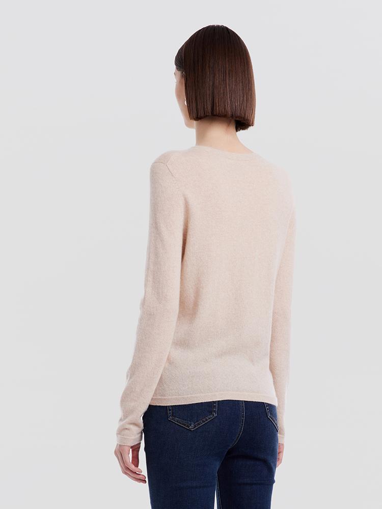Seamless Cashmere Round Neck Sweater GOELIA