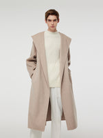 Wool Cashmere Unisex Hooded Wrap Coat GOELIA