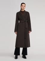 Camel Hair Wool Blend Women Wrap Overcoat GOELIA