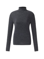 Machine Washable Wool Turtleneck Women Knit Top GOELIA
