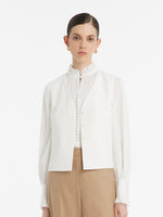 Triacetate Slim V-Neck Women Vest GOELIA