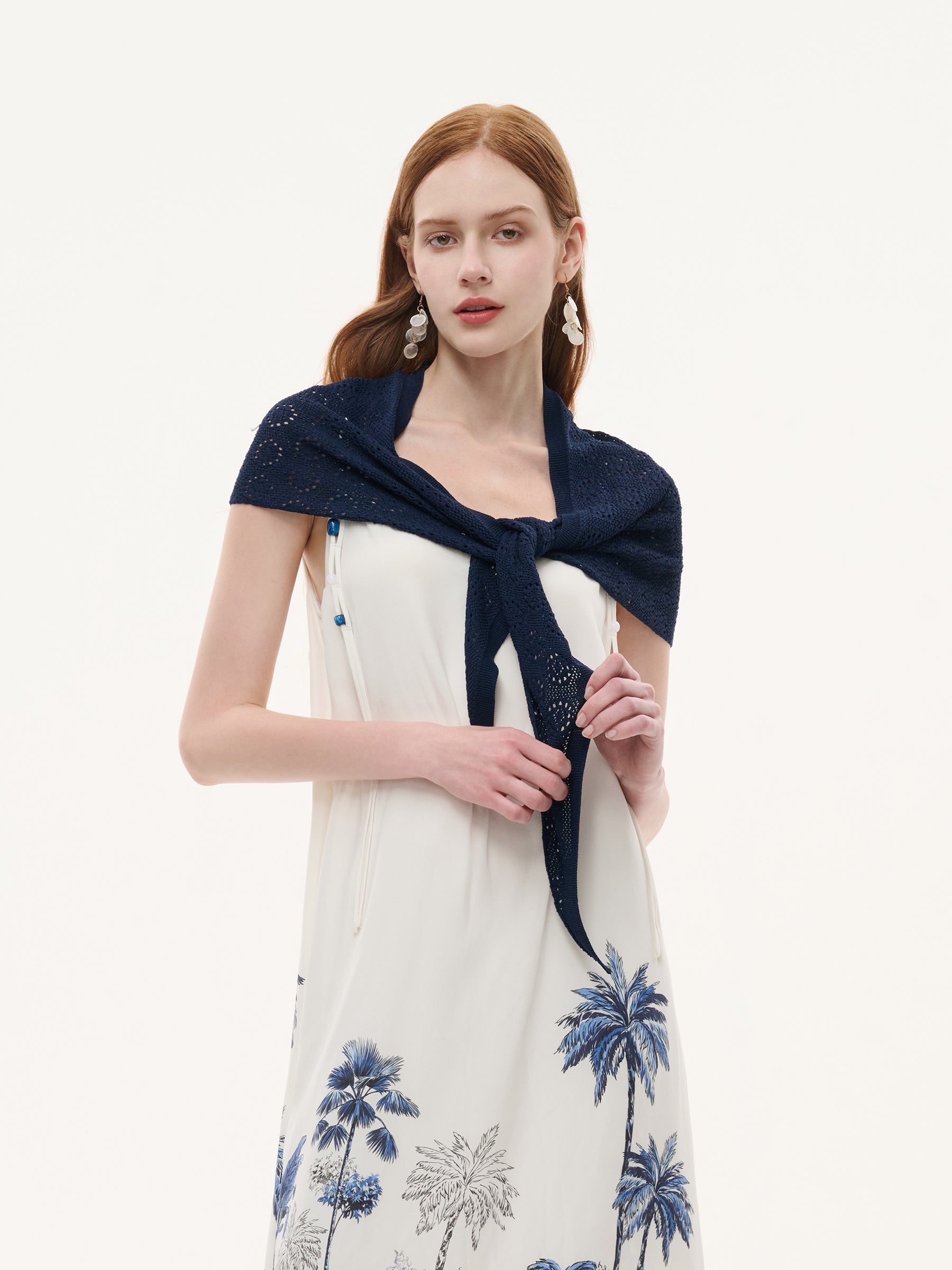 Crochet Triangle Women Knit Shawl GOELIA