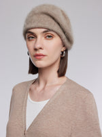 [Preview] 100% Brushed Cashmere Women Beret Beanie Hat GOELIA