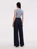 100% Cotton Denim Women Straight Leg Jeans GOELIA