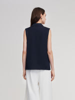 22MM Mulberry Silk Sleeveless Women Shirt GOELIA