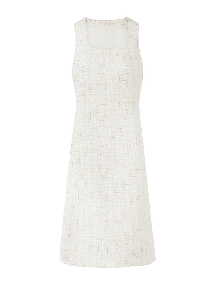 A-Line Sleeveless Tweed Dress GOELIA