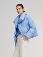 Windproof Lightweight Wide Lapel Goose Down Jacket GOELIA