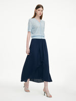 Pre-Order Lyocell Blend Jacquard Knit Top And Skirt Two-Piece Set GOELIA