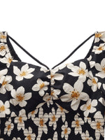 Cotton Stretch Floral Print Women Smocked Top GOELIA