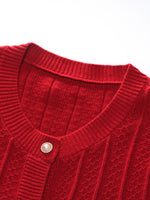 Tencel Wool Blend Ruffle Cuff Women Cardigan GOELIA