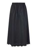 18MM Gambiered Canton Gauze Women Embroidered Hem Skirt GOELIA