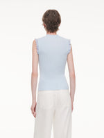Ruffle Cuff Women Knit Tank Top GOELIA
