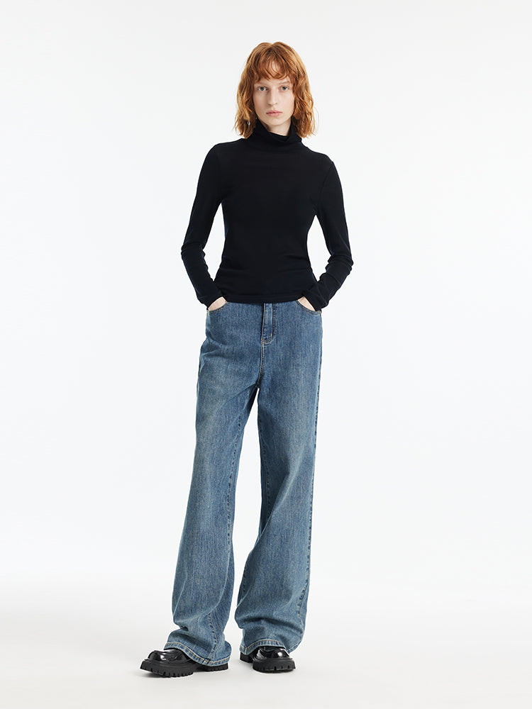 Pure Washable Wool Women Sheath Sweater GOELIA