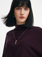 [Preview] Double-Faced Brushed Mock Neck Women Knit Top GOELIA