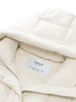 Cocoon Hooded Zip-Up Long Goose Down Coat GOELIA