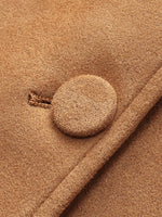 Faux Suede Women Single Breasted Crop Jacket GOELIA