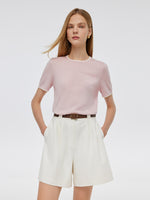 Pure Wool Short-Sleeved Pullover GOELIA