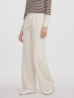 Drawstring Waist Wide Leg Women Knit Pants GOELIA