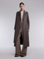 [Preview] Cashmere Wool Blend Double-Faced Women Wrap Overcoat GOELIA