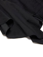 Lyocell Blend Black Ruffle-Detailing Women Tank Top GOELIA
