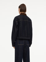 [Preview] 100% Cotton Denim Corduroy Collar Women Barn Jacket GOELIA