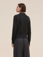 Tencel Wool Blend Zip-Up Women Cardigan GOELIA