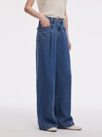 100% Tencel Denim Women Adjustable Waist Jeans GOELIA
