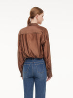 Tencel Blend Mock Layered Women Shirt GOELIA
