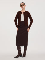 Back Slit Column Women Knit Skirt GOELIA
