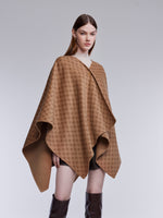 [Preview] 100% Wool Reversible Monogram Women Cape Coat GOELIA