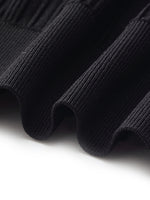 Slanted Placket Knit Top And A-Line Pleated Skirt Two-Piece Set GOELIA