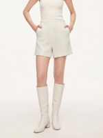 Wool Blend Tweed A-Line Women Shorts GOELIA