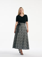 Rose Jacquard Pleated Women Mamianqun With Bottomed Skirt GOELIA