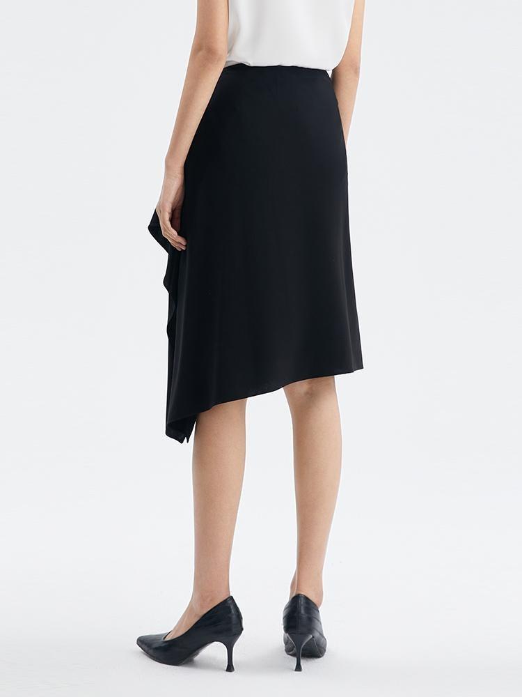 Triacetate A-line Knit Skirt GOELIA